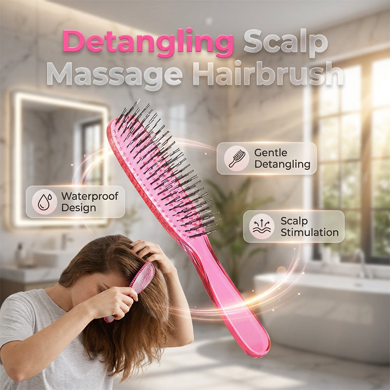 💇 Portable Detangling & Scalp Massage Hairbrush