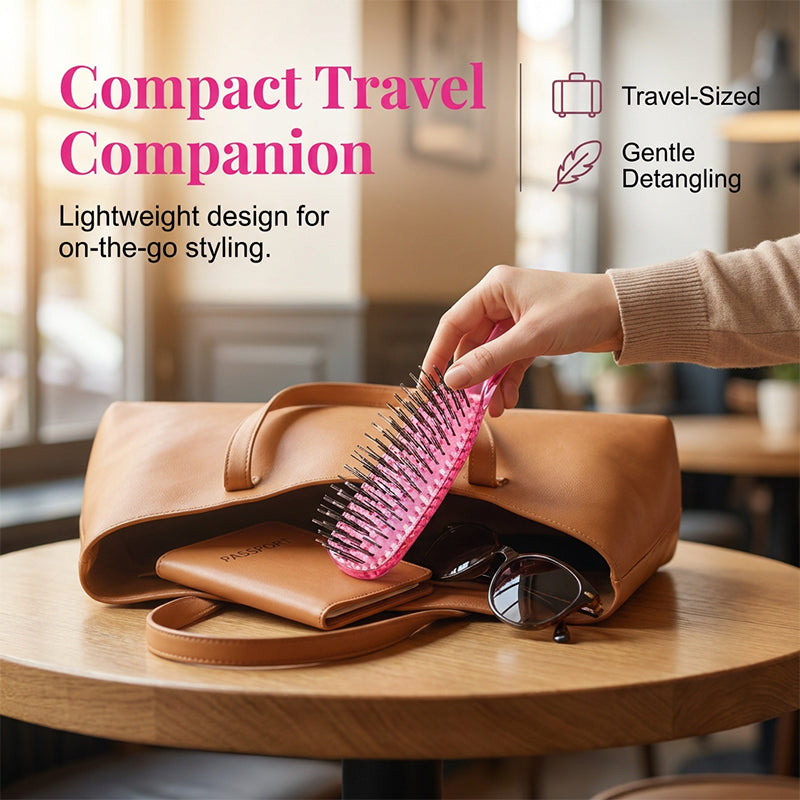💇 Portable Detangling & Scalp Massage Hairbrush