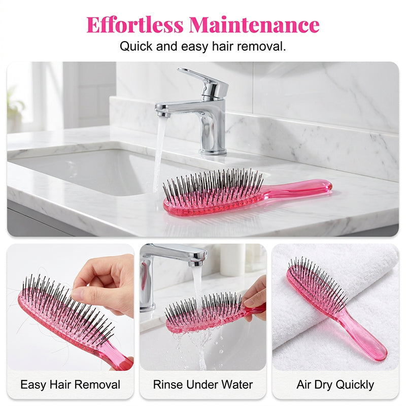 💇 Portable Detangling & Scalp Massage Hairbrush
