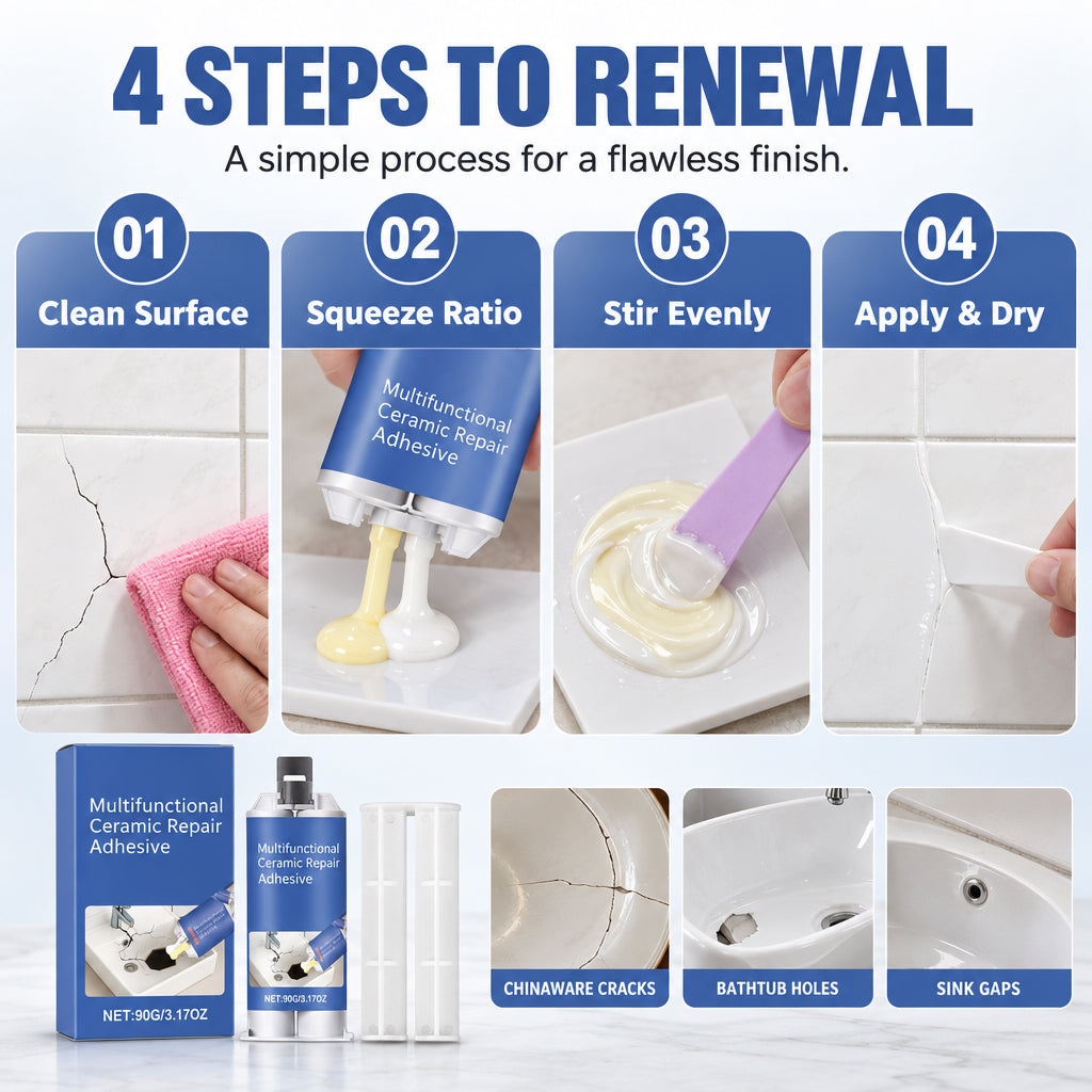 🛠️ Ceramic & Porcelain Repair Adhesive Kit