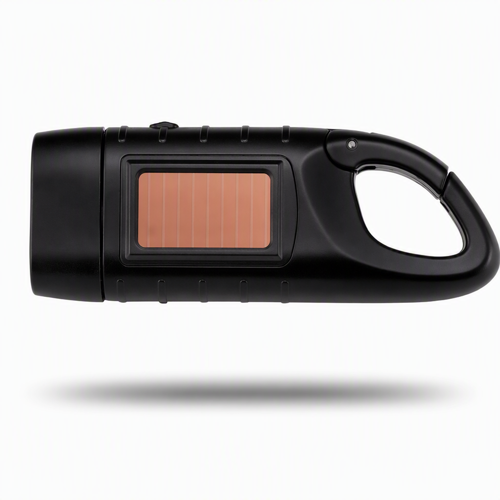 🔦 Hand-Crank & Solar Emergency Flashlight