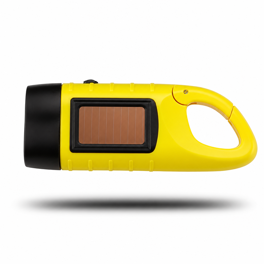 🔦 Hand-Crank & Solar Emergency Flashlight