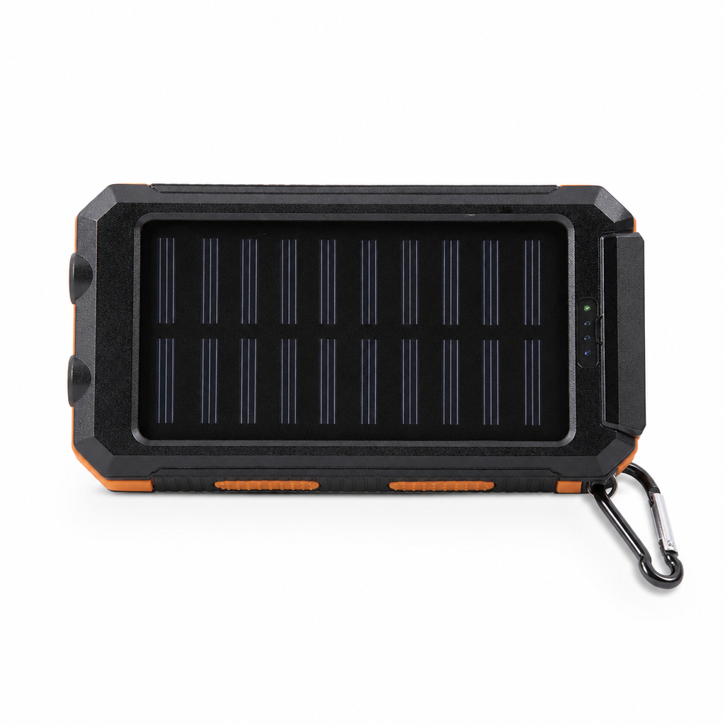 🔋 Rugged Solar-Assisted Outdoor Power Bank with Compass