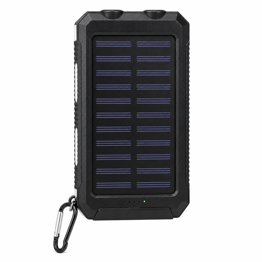 🔋 Rugged Solar-Assisted Outdoor Power Bank with Compass