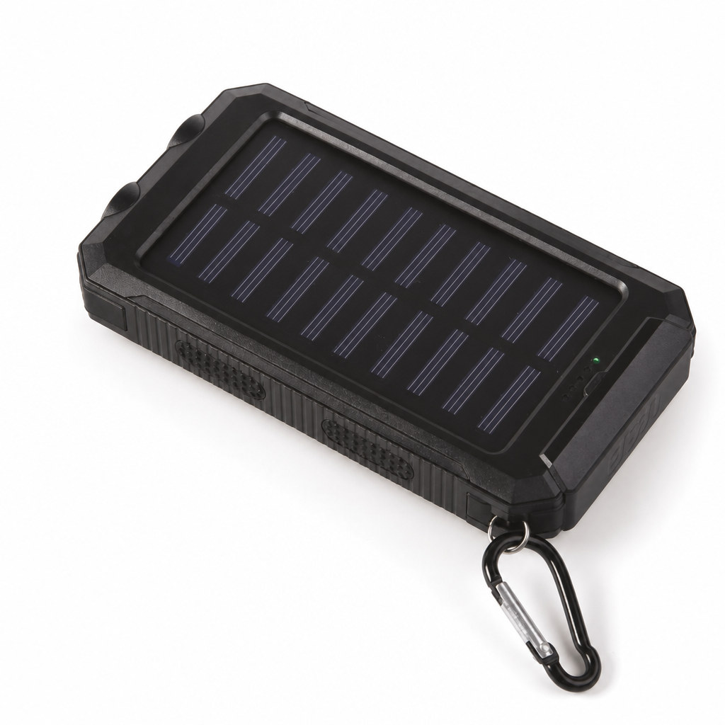 🔋 Rugged Solar-Assisted Outdoor Power Bank with Compass