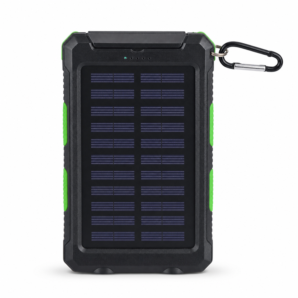 🔋 Rugged Solar-Assisted Outdoor Power Bank with Compass