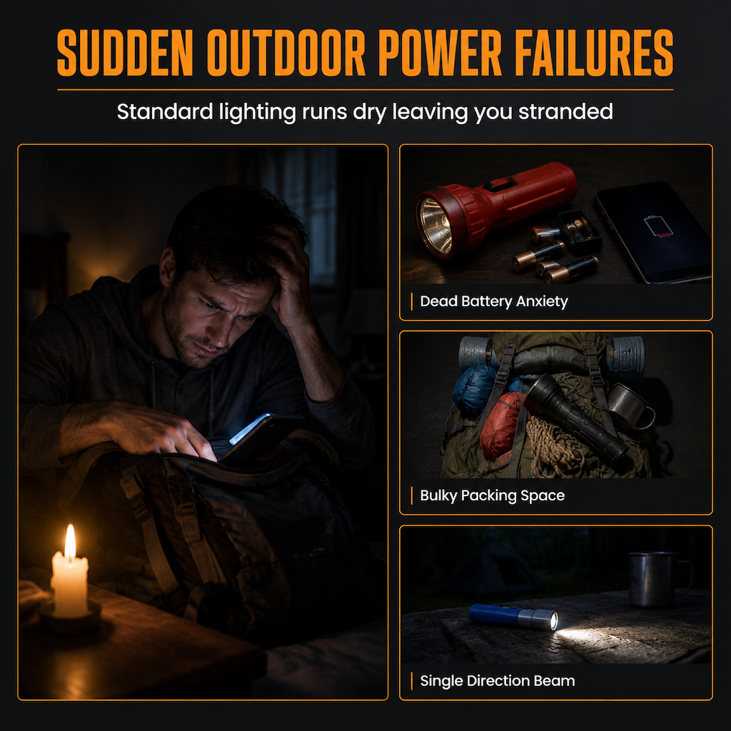 ⛺ Portable Solar LED Collapsible Camping Lantern