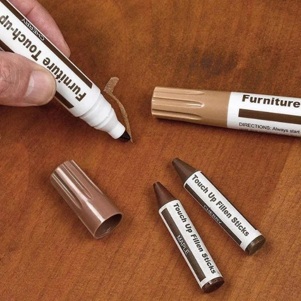 🪵 Wood Furniture Repair Marker & Wax Crayon Kit