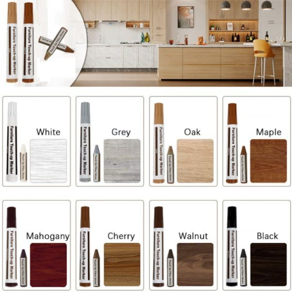 🪵 Wood Furniture Repair Marker & Wax Crayon Kit