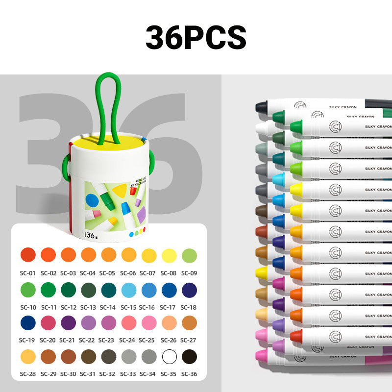 🎨 Washable Twist-Up Oil Pastel Set with Refills