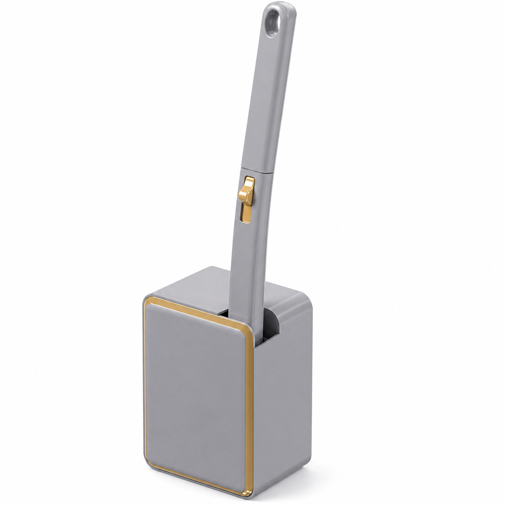 🚽 Wall-Mounted Disposable Toilet Brush with Refill Heads