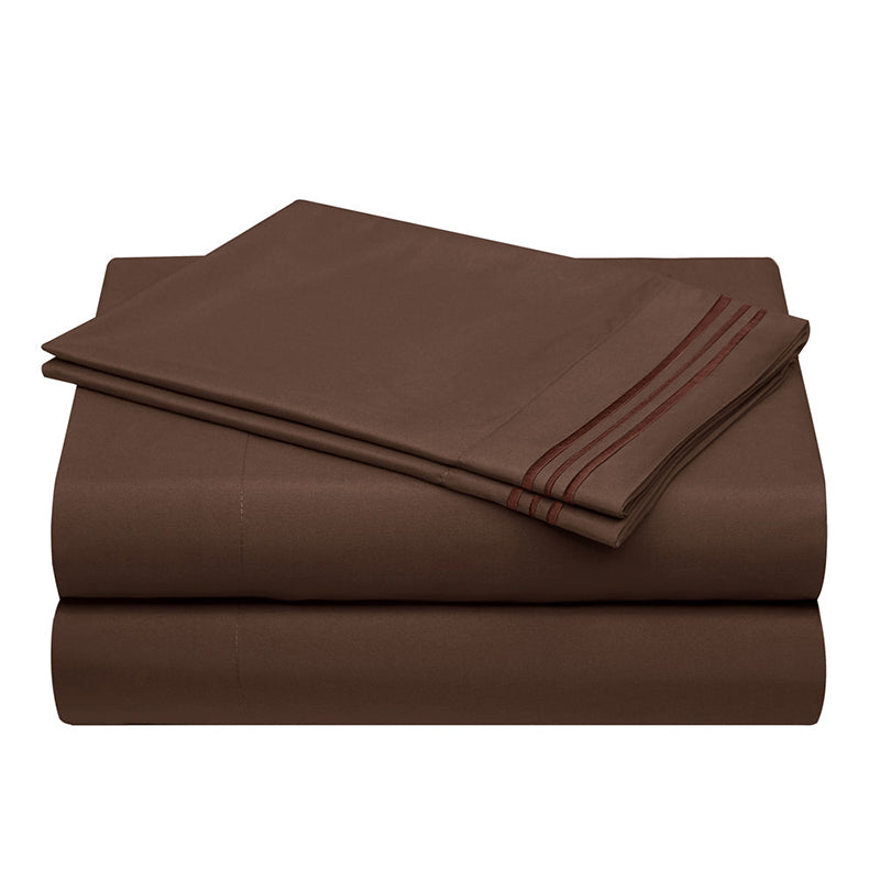 🛏️ Embroidered European-Style Bedding Sheet Set