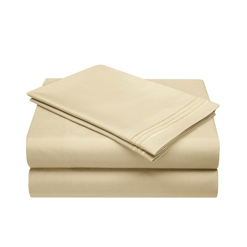 🛏️ Embroidered European-Style Bedding Sheet Set