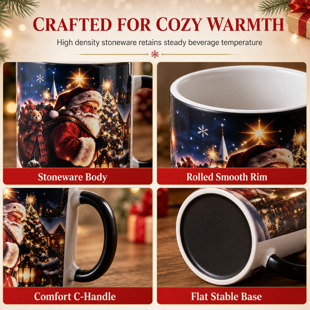 🎅 Heat-Activated Christmas Color-Changing Mug