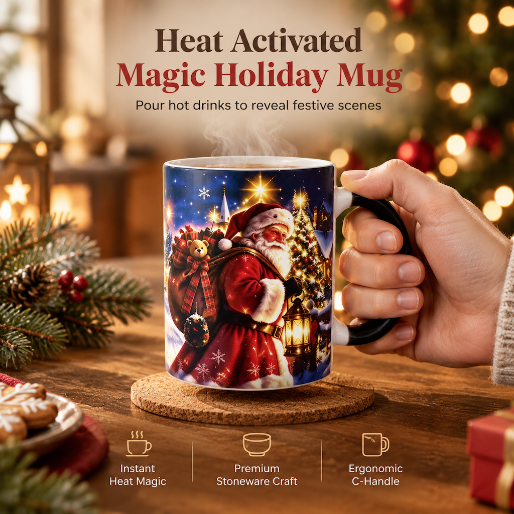 🎅 Heat-Activated Christmas Color-Changing Mug