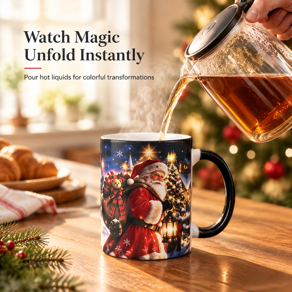 🎅 Heat-Activated Christmas Color-Changing Mug