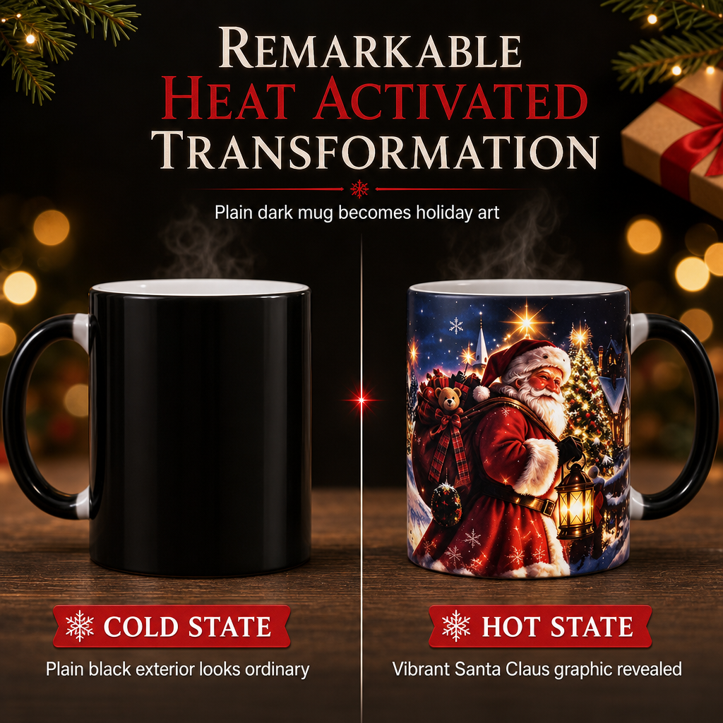 🎅 Heat-Activated Christmas Color-Changing Mug