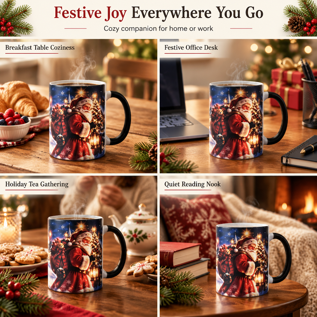 🎅 Heat-Activated Christmas Color-Changing Mug