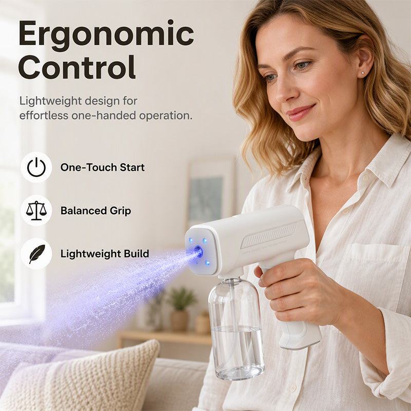 💨 Wireless Handheld Fine-Mist Spray Gun with Blue Light