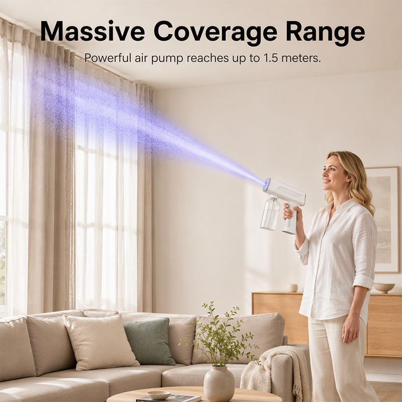 💨 Wireless Handheld Fine-Mist Spray Gun with Blue Light