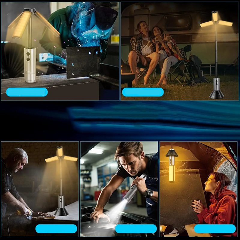⛺ Portable Foldable 3-in-1 LED Camping Light