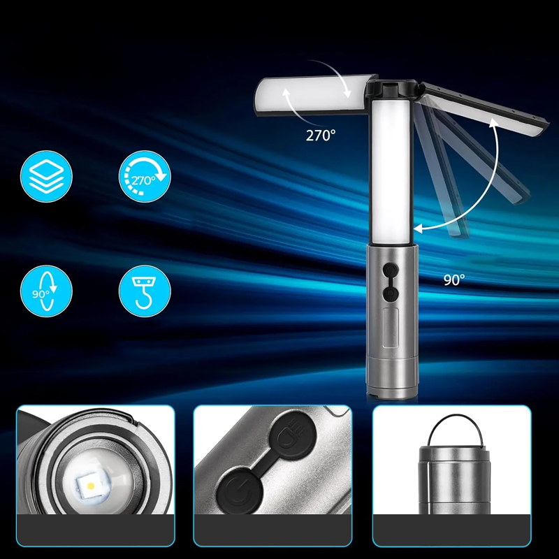 ⛺ Portable Foldable 3-in-1 LED Camping Light