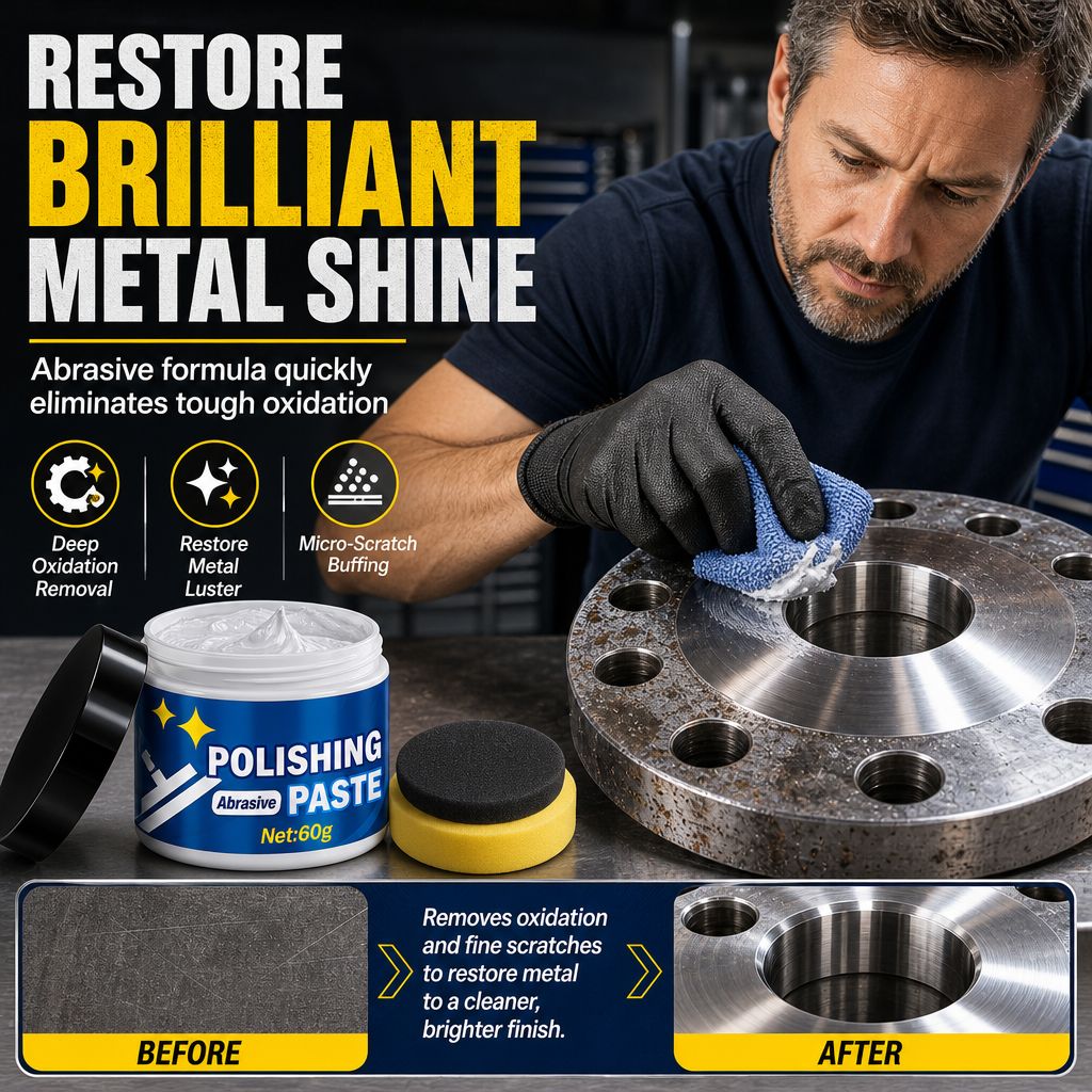 ✨ Metal Polishing Paste with Sponge