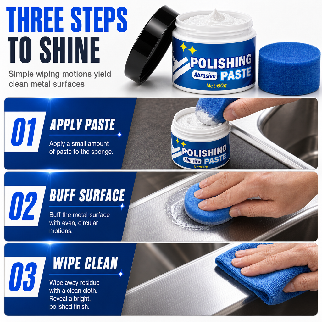 ✨ Metal Polishing Paste with Sponge