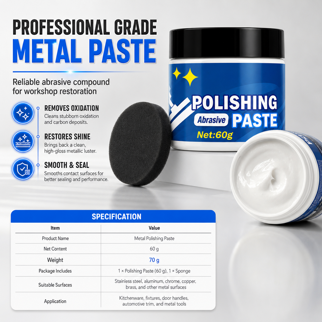 ✨ Metal Polishing Paste with Sponge
