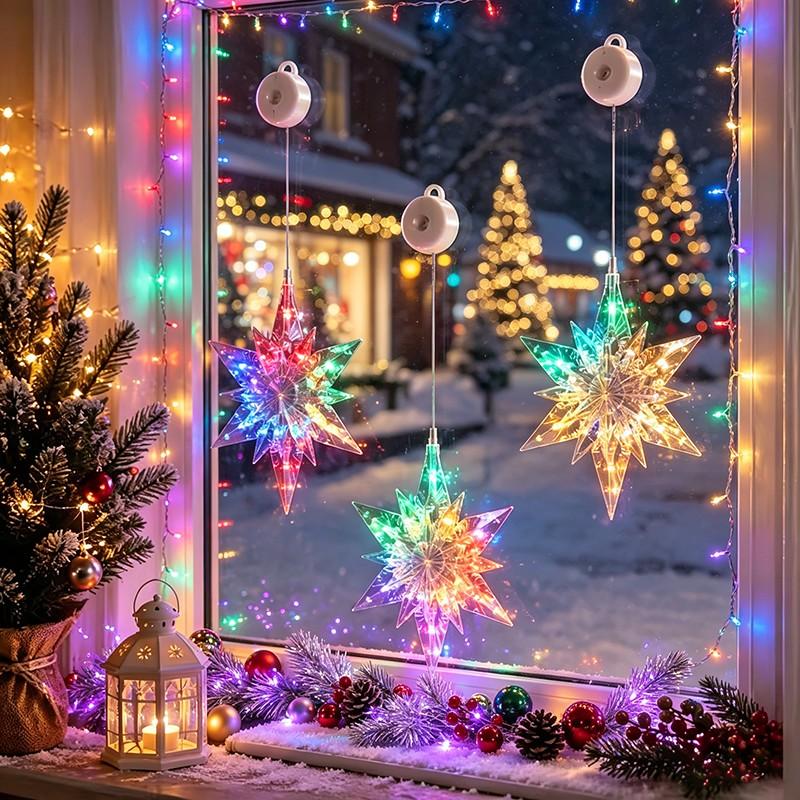 ✨ Reusable Christmas Suction Window Light