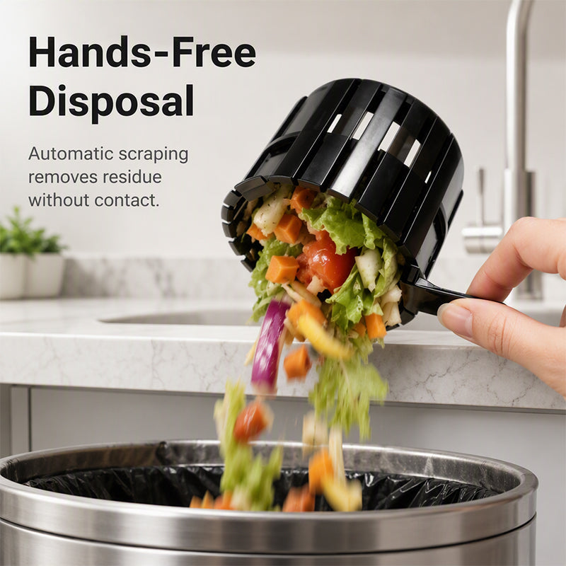 🚰 Gravity-Scrape Kitchen Sink Strainer Basket