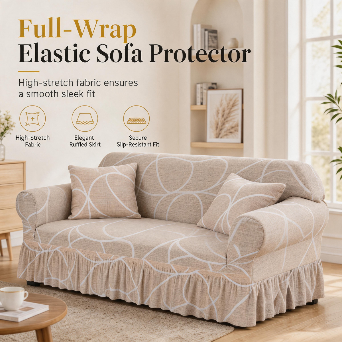 🛋️ Universal Stretch Full-Coverage Sofa Slipcover