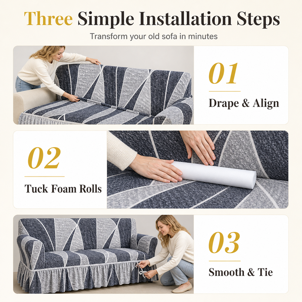 🛋️ Universal Stretch Full-Coverage Sofa Slipcover