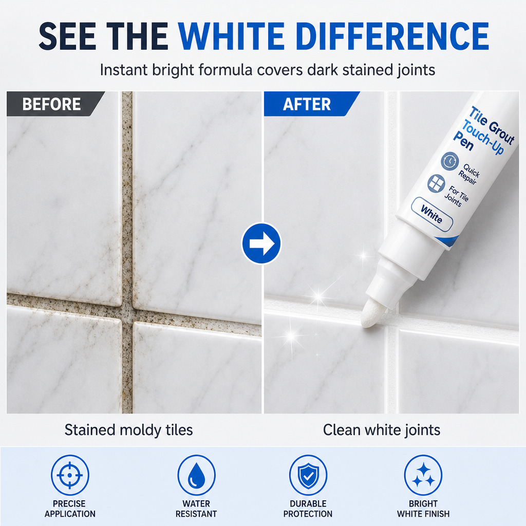🧼 White Tile Grout Touch-Up Pen
