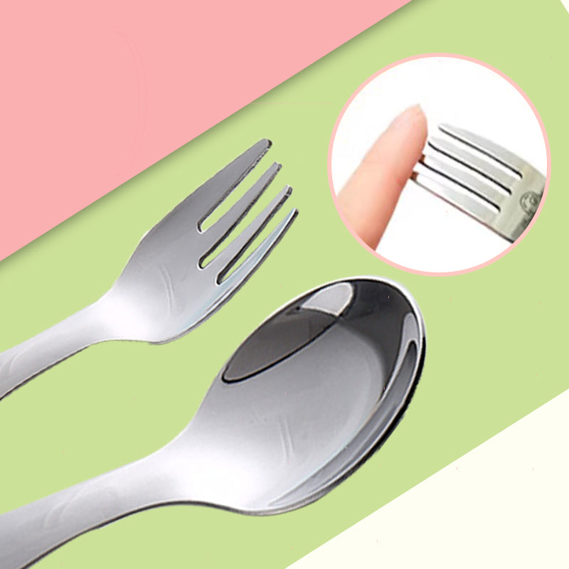 🍱 Compact Stainless-Steel Spoon & Fork Lunchbox Set