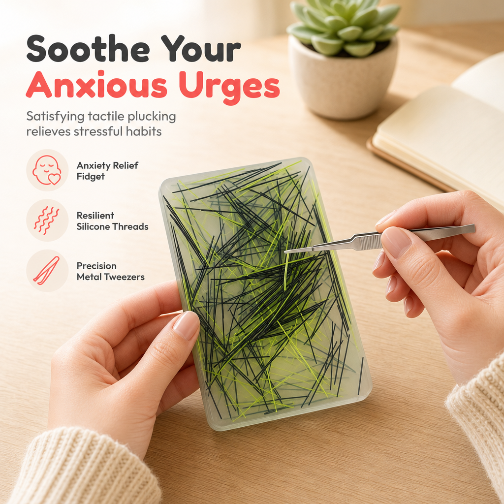 🧩 Rectangular Picking Fidget Toy with Tweezers