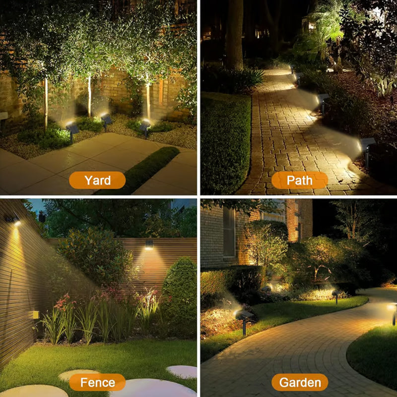 ☀️ Outdoor LED Solar Spotlights for Garden & Pathway