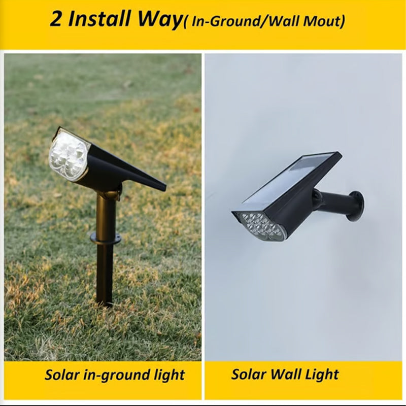 ☀️ Outdoor LED Solar Spotlights for Garden & Pathway