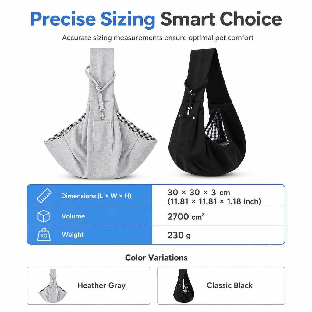 🐾 Breathable Crossbody Pet Carrier Sling Bag
