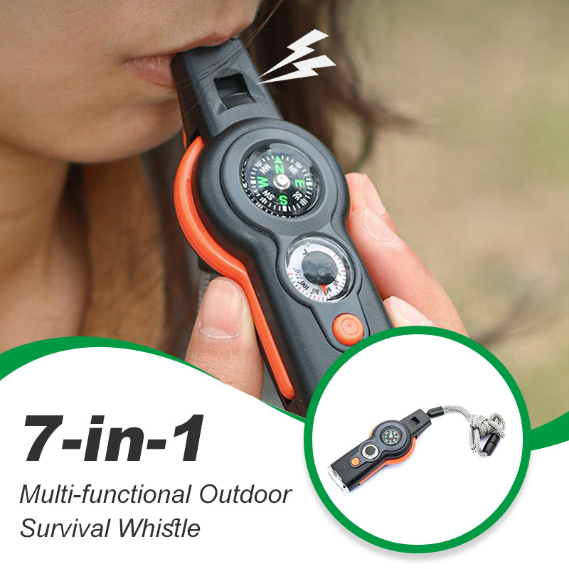 🏕️ 7-in-1 Multi-Function Outdoor Survival Whistle