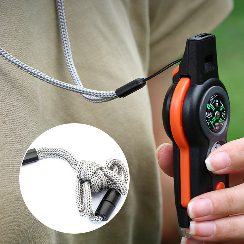 🏕️ 7-in-1 Multi-Function Outdoor Survival Whistle
