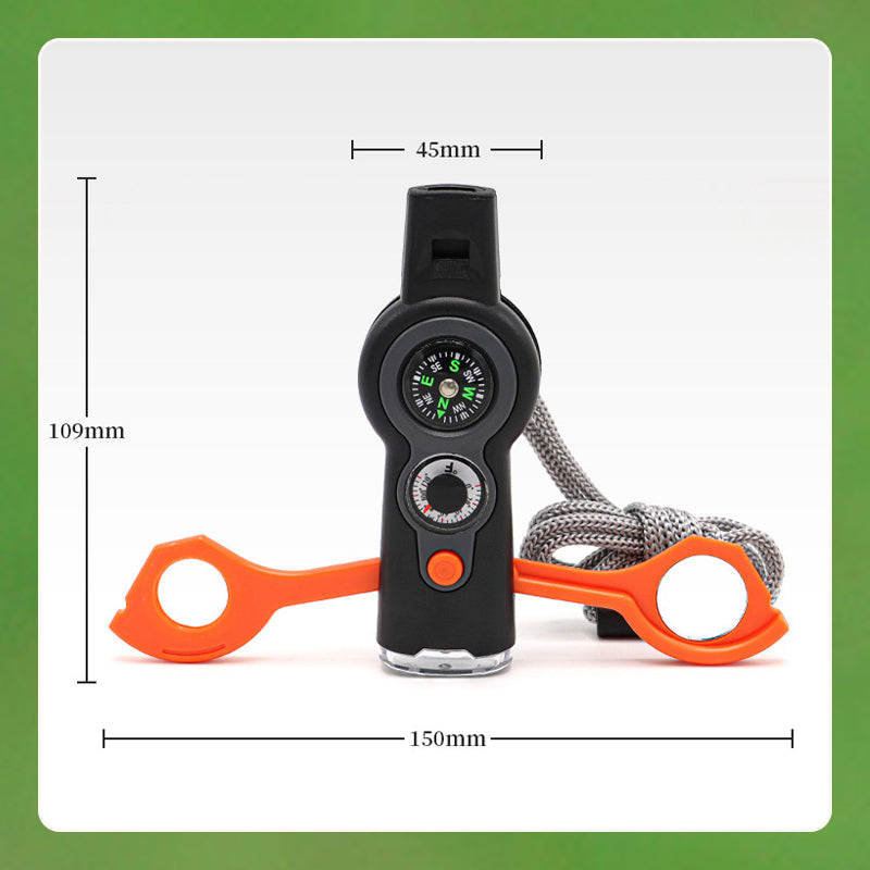 🏕️ 7-in-1 Multi-Function Outdoor Survival Whistle