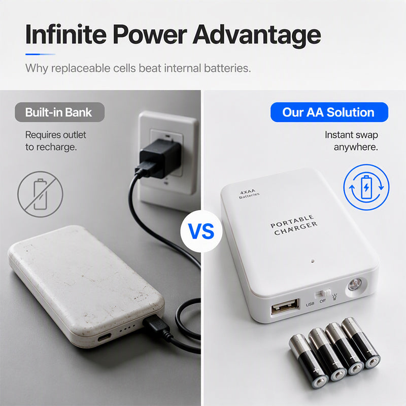 🔋 AA-Battery Emergency Power Bank