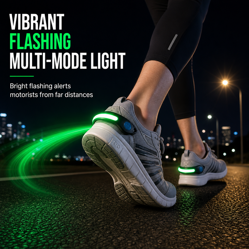 LED Shoe Clip Lights – 2-Piece Set for Evening Walks & Runs