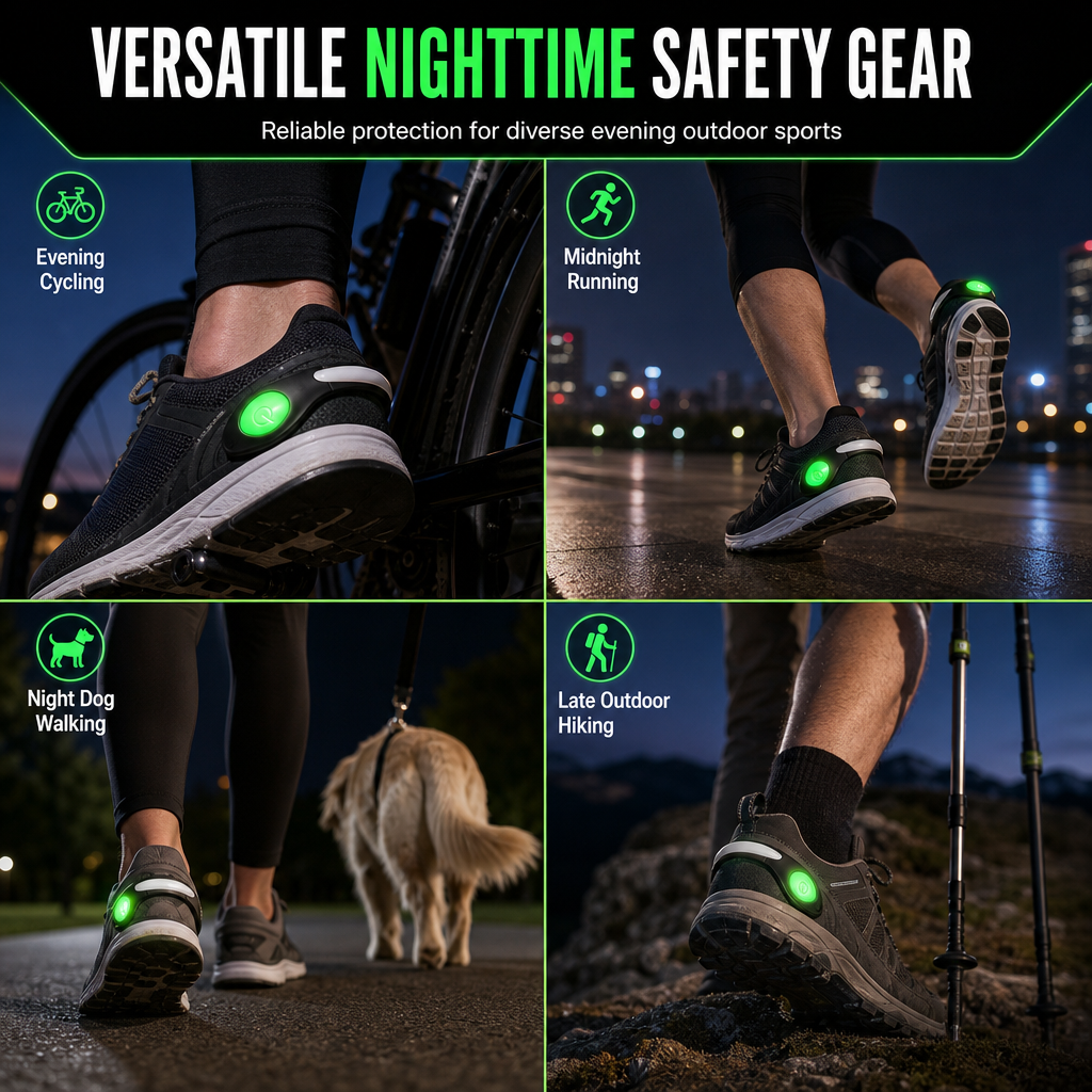 LED Shoe Clip Lights – 2-Piece Set for Evening Walks & Runs