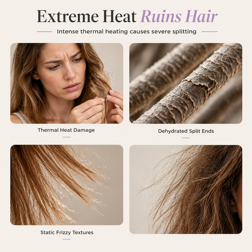 ✨ V-Shaped Heatless Hair Smoothing Comb – Anti-Frizz Styling Brush
