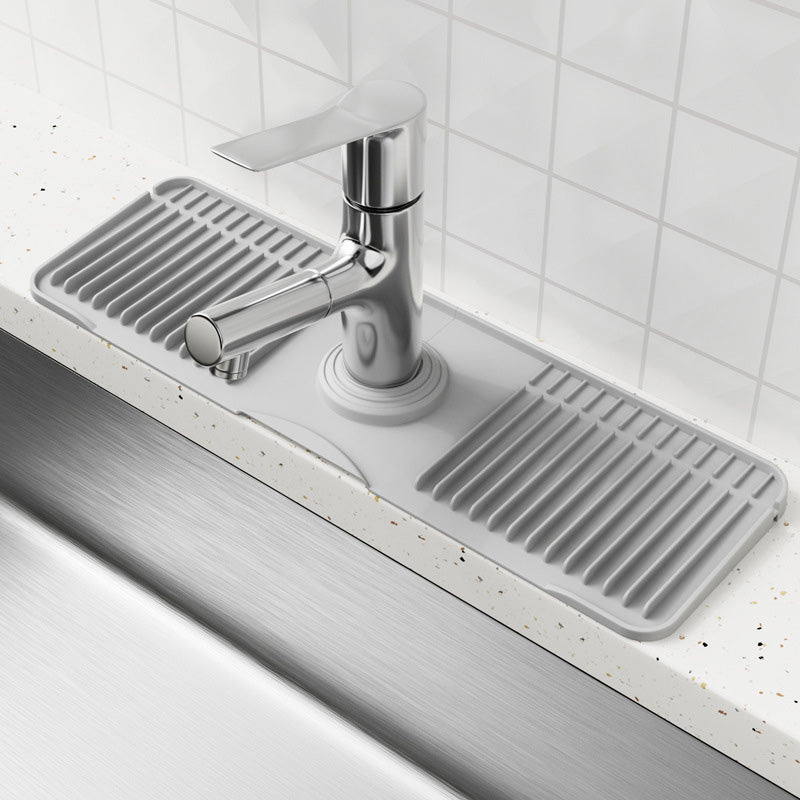 💧 Quick-Dry Silicone Faucet Mat for Kitchen Sink