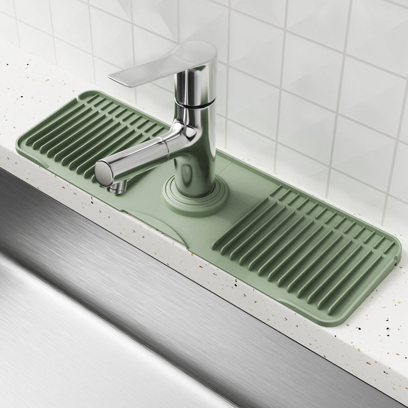 💧 Quick-Dry Silicone Faucet Mat for Kitchen Sink