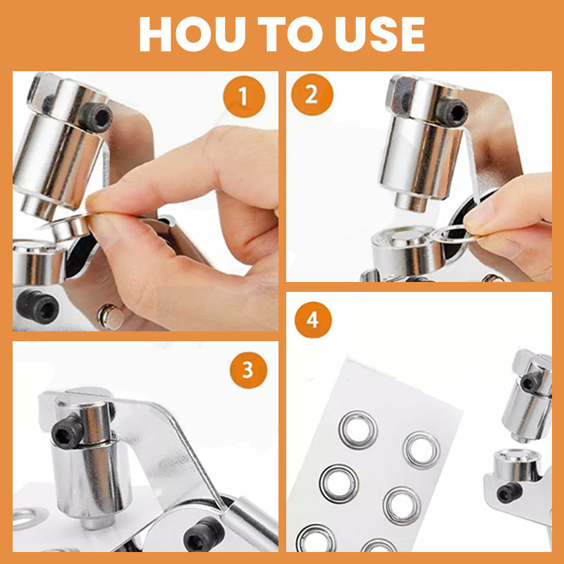 🛠️ Handheld Grommet Hole Punch Pliers Kit