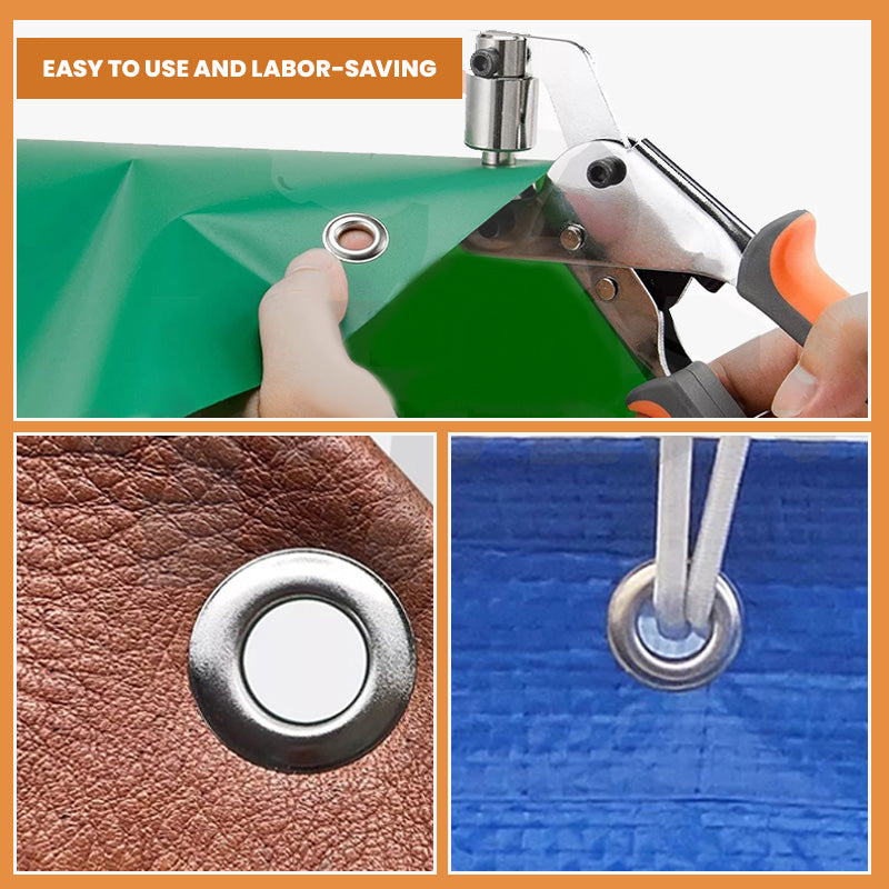 🛠️ Handheld Grommet Hole Punch Pliers Kit